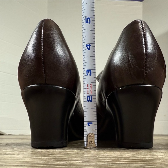 Abeo Shoes Women Sz9.5 Brown 2" Heel Mary Jane Velcro Strap Closure Orthotic - Picture 5 of 5